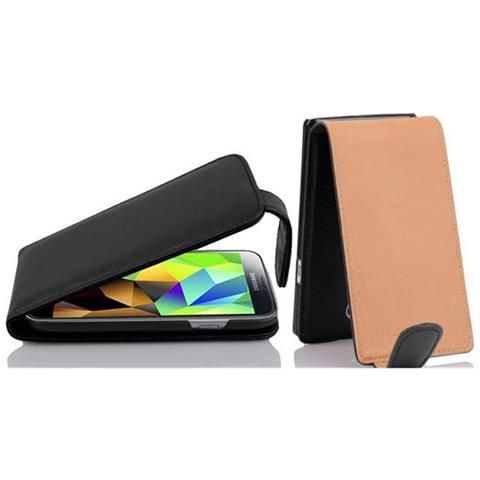 Custodia Compatibile Con Samsung Galaxy S5 Mini / S5 Mini Duos In Nero Ossido - Coperchio Protettivo In Design Flip Realizzato In Similpelle Testurizzata - Foto 2