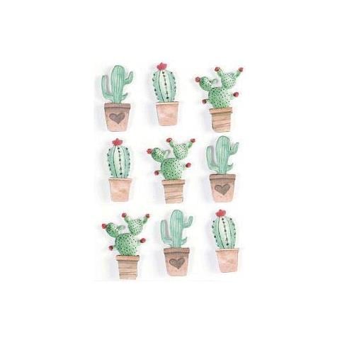 9 Adesivi 3d - Cactus Messicano 4,5 Cm - Foto 1