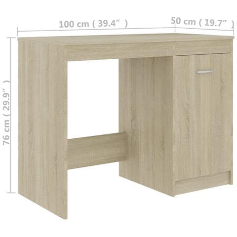 Scrivania Rovere Sonoma 100x50x76 cm in Legno Multistrato - Foto 2