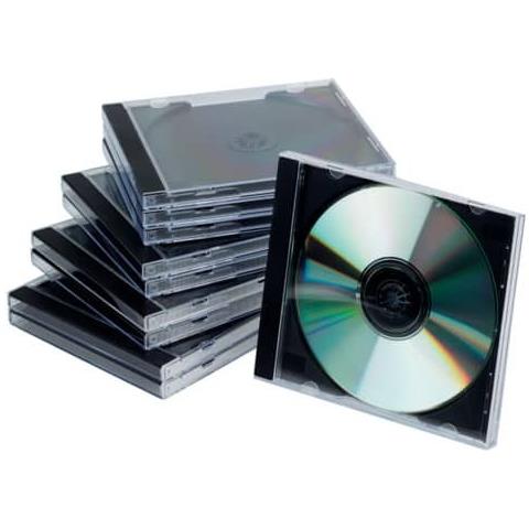 Porta Cd / dvd Jewel Case Standard Sp. 10 Mm Nero / trasparente Conf. 10 Pezzi - Kf02209 - Foto 1