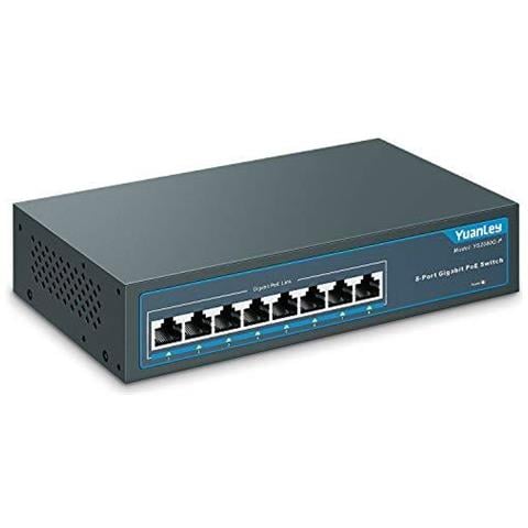 8 Porte Gigabit Poe Switch 8 Poe Port 1000mbps 120w 802.3af A Metallo Fanless Gestito Plug And Play - Foto 1