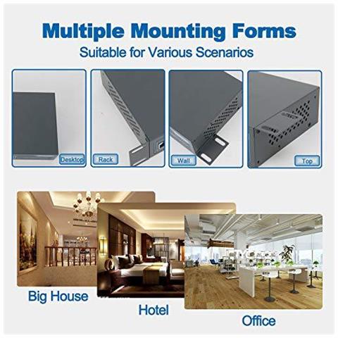 8 Porte Gigabit Poe Switch 8 Poe Port 1000mbps 120w 802.3af A Metallo Fanless Gestito Plug And Play - Foto 2