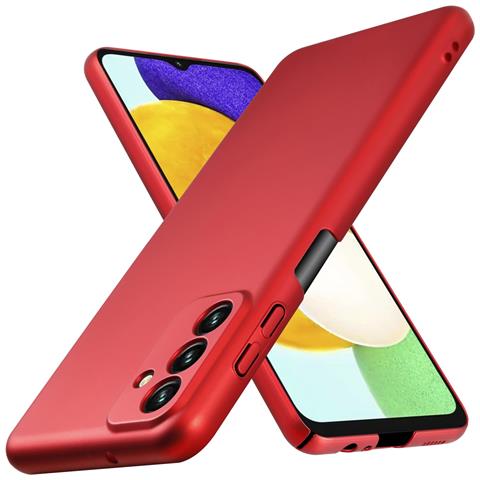 Custodia Compatibile Con Samsung Galaxy A13 5g In Rosso Metallo - Hard Case Coperchio Protettivo In Look Metallico Contro I Graffi E Gli Urti - Foto 1