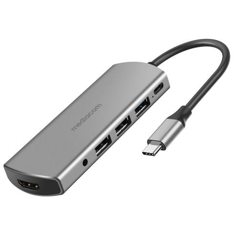 Adattatore Usb-c To Hdmi + 3 Usb Usb-c To Hdmi + 3 Usb E Power Delivery 87w - Alluminio - Foto 1