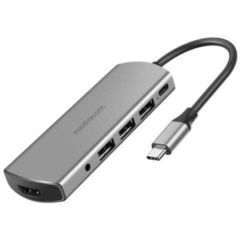 Adattatore Usb-c To Hdmi + 3 Usb Usb-c To Hdmi + 3 Usb E Power Delivery 87w - Alluminio - Foto 2