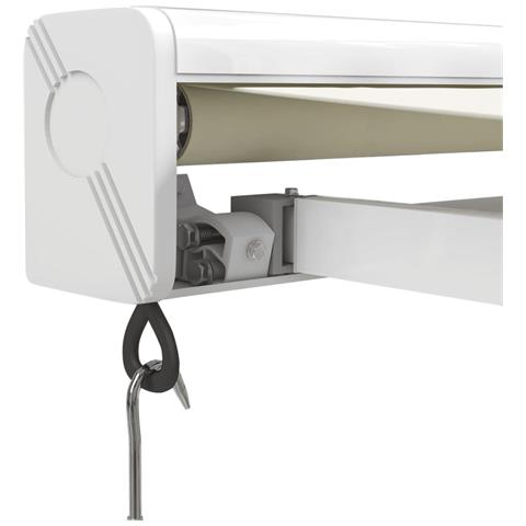 Tenda Da Sole Retrattile Crema 3,5x2,5 M In Tessuto E Alluminio - Foto 2
