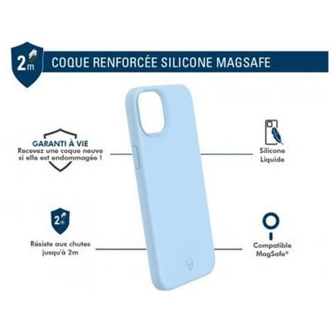 Cover Rinforzata In Silicone Compatibile Magsafe Per Iphone 15, Blu - Foto 2