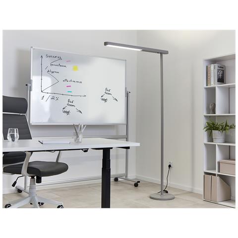 Lampada Da Terra Led Metallo Argento 186 Cm Perseus - Foto 1