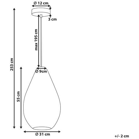 Lampadario Annotto Cotone Beige - Foto 2