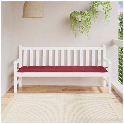 Cuscino Per Panca Rosso Vino 180x50x7 Cm In Tessuto Oxford - Foto 1
