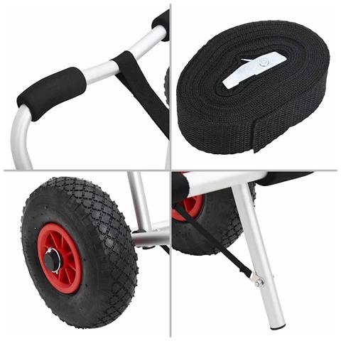 Carrello per Kayak Pieghevole 45 kg in Alluminio - Foto 8