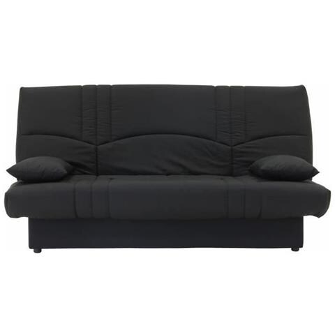 Divano Letto 3 Posti - Tessuto Nero - 190 X 92 Cm - Foto 1