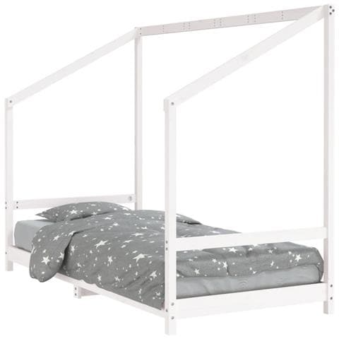 Giroletto Per Bambini Bianco 90x190cm In Legno Massello Di Pino - Foto 2