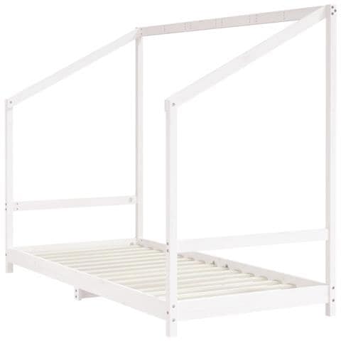 Giroletto Per Bambini Bianco 90x190cm In Legno Massello Di Pino - Foto 3