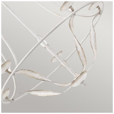 Lampadario Industrial Nordico Bradbury Acciaio Bianco Antico 5 Luci E14 - Foto 2