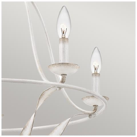 Lampadario Industrial Nordico Bradbury Acciaio Bianco Antico 5 Luci E14 - Foto 4