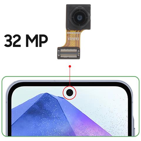 Fotocamera Frontale Galaxy A55 Sensore Selfie 32mp, Nero - Foto 2