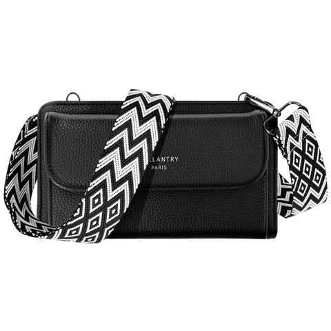 Borsa A Tracolla Multiscomparto Cute In Pelle, Nero - Foto 1