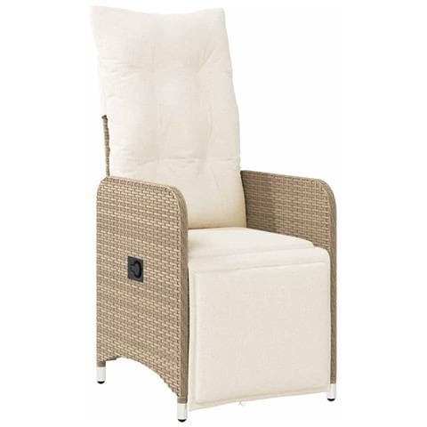 Set Bistrò Da Giardino 7 Pz Con Cuscini In Polyrattan Marrone - Foto 2
