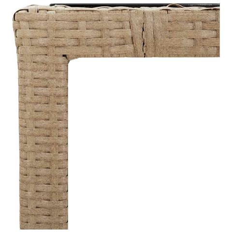 Set Bistrò Da Giardino 7 Pz Con Cuscini In Polyrattan Marrone - Foto 10