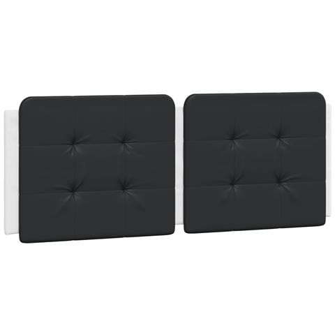 Cuscino Testiera Nero E Bianco 120 Cm In Similpelle - Foto 2