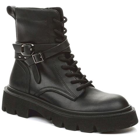 Black Casual Closed Booties Stivaletti Pelle Scarpe Donna Nero Eu 36, 848224/07-01 - Foto 1