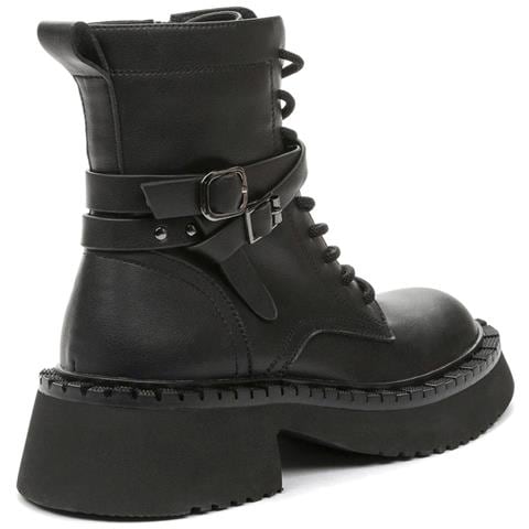 Black Casual Closed Booties Stivaletti Pelle Scarpe Donna Nero Eu 36, 848224/07-01 - Foto 3