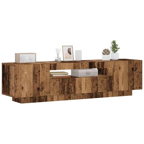 Mobile Porta TV con LED Legno Antico 160x35x40 cm Truciolato - Foto 2