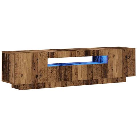 Mobile Porta TV con LED Legno Antico 160x35x40 cm Truciolato - Foto 10