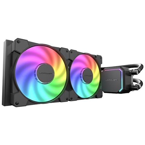 LC-CC-280-B-ARGB sistema di raffreddamento per computer Processore Raffreddatore di liquidi tutto in uno 14 cm Nero - Foto 1