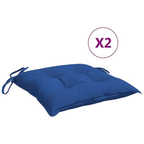 Cuscini Per Sedia 2 Pz Blu 40x40x7 Cm In Tessuto Oxford - Foto 2