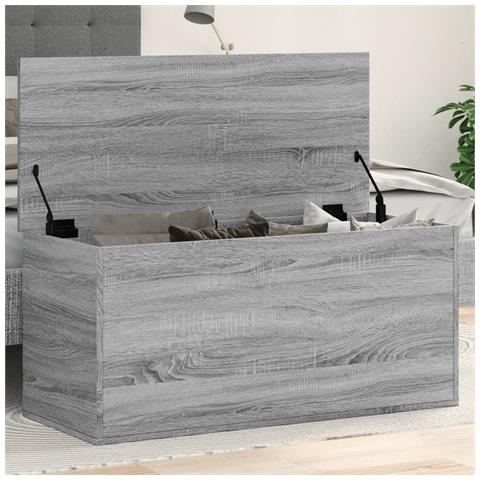 Contenitore Grigio Sonoma 100x42x46 Cm Legno Multistrato - Foto 1