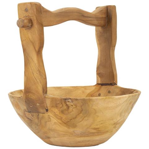 Vassoio Natura 25 - Marrone - Legno - 32x25x27 Cm - Foto 1