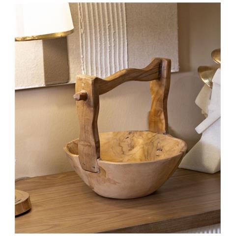 Vassoio Natura 25 - Marrone - Legno - 32x25x27 Cm - Foto 8
