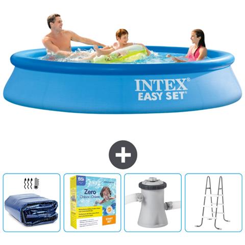 Piscina Fuori Terra - In Giro - 305x305x61 Cm - Blu - Include Accessori Coordinati Cb13 - Foto 1