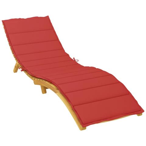 Cuscino Per Lettino Rosso 200x70x3 Cm In Tessuto Oxford - Foto 2