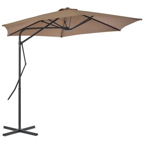 Ombrellone Da Esterni Con Palo In Acciaio 300 Cm Grigio Talpa - Foto 1