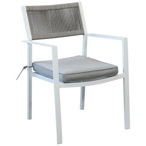 Conga - Poltrona Impilabile Con Struttura In Alluminio Bianca, Taupe O Antracite - Foto 1