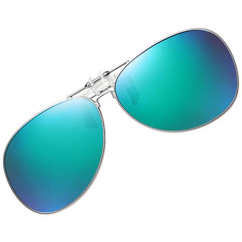 Occhiali Da Sole Clip-on - Occhiali Polarizzati Per La Guida Green+blue - Foto 2