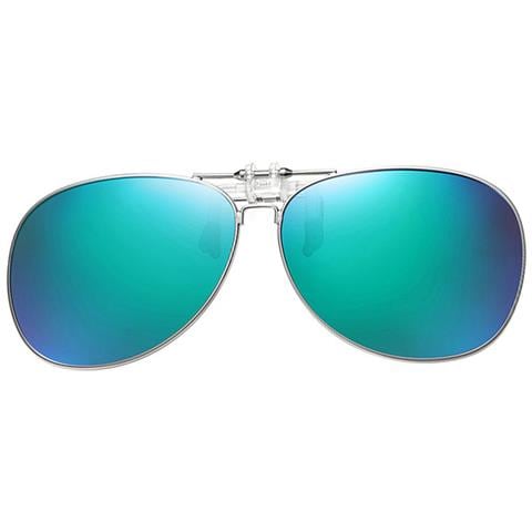 Occhiali Da Sole Clip-on - Occhiali Polarizzati Per La Guida Green+blue - Foto 3
