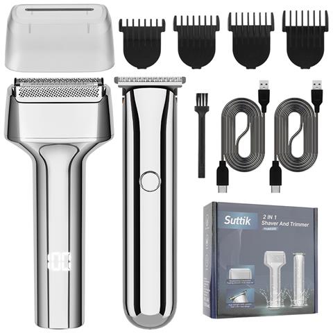 Rasoio Elettrico Alternativo E Tagliacapelli 2 In 1 Silver - Foto 1