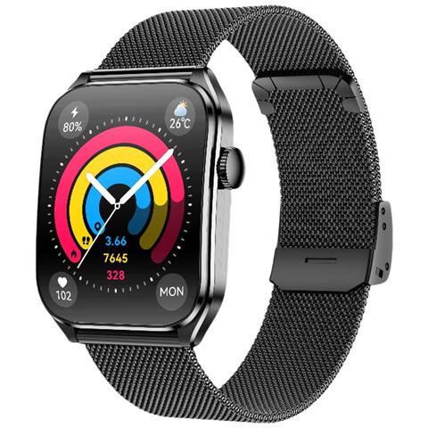 Smartwatch Multifunzionale Con Display Amoled, Chiamate Bluetooth E Monitoraggio Della Salute Black - Foto 1