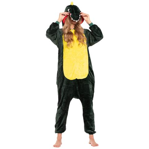 Pigiama Da Donna Tuta Kigurumi Onesie Dinosauro Verde 165-175 Cm L - Foto 7