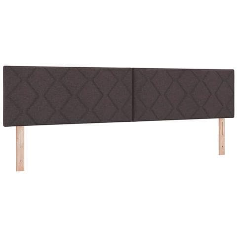 Testiera con luci a strisce a LED Marrone 200 cm Tessuto - Foto 1