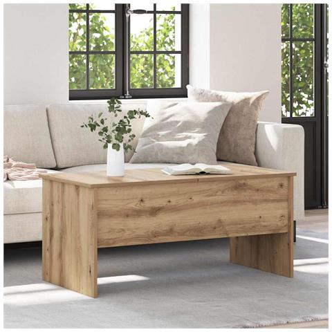 Tavolino da salotto rovere artigianale 102 x 50,5 x 46,5 cm - Foto 2