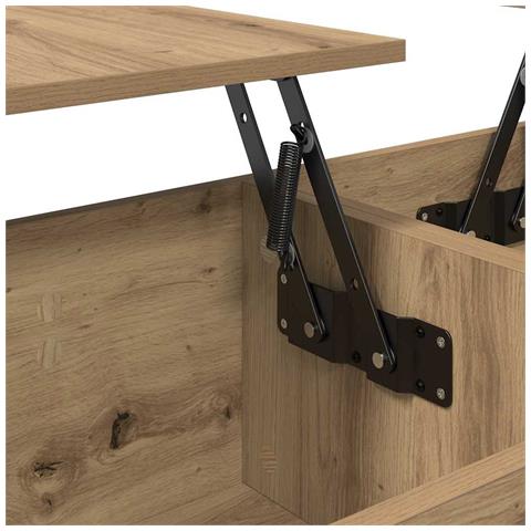 Tavolino da salotto rovere artigianale 102 x 50,5 x 46,5 cm - Foto 9