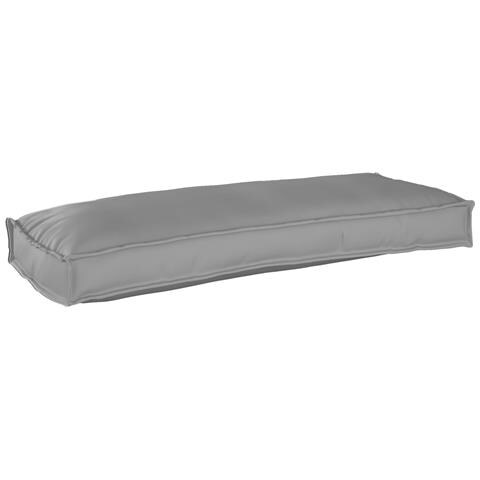 Cuscino per pallet per panca grigio 100x40x8 cm tessuto Oxford - Foto 1