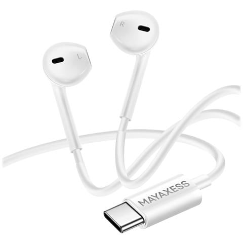Cuffie Cablate Usb-c Per Iphone 17 Con Microfono Integrato, Bianco - Foto 1
