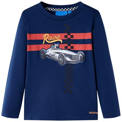 Maglietta Bambini Maniche Lunghe Blu Marino 104 - Foto 1