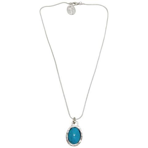 Collana E Orecchini In Turchese Naturale E Placcati Argento - Foto 4